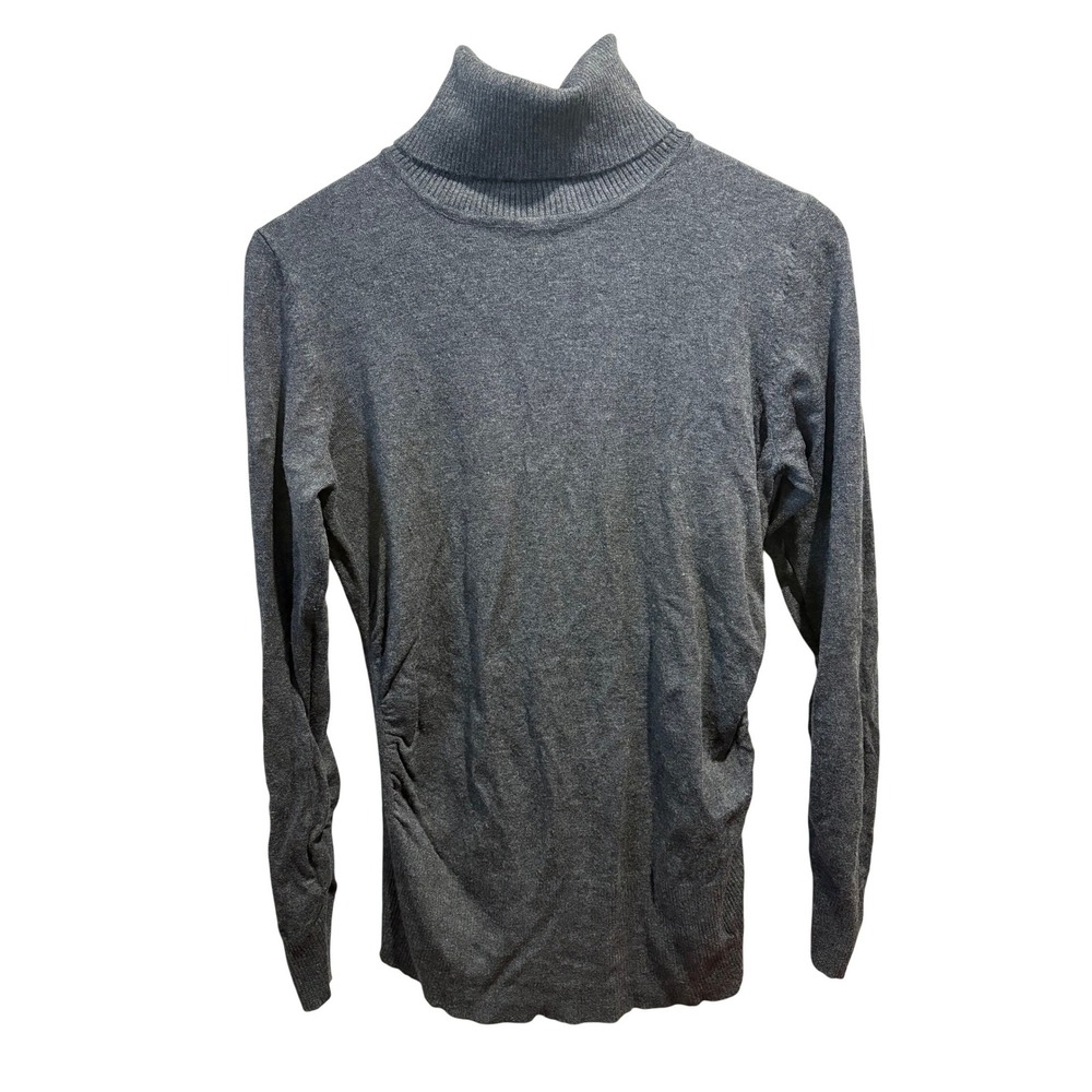 The Limited Turtleneck Sweater Gray Ribbed Sides Long Sleeve Women's Size L‎